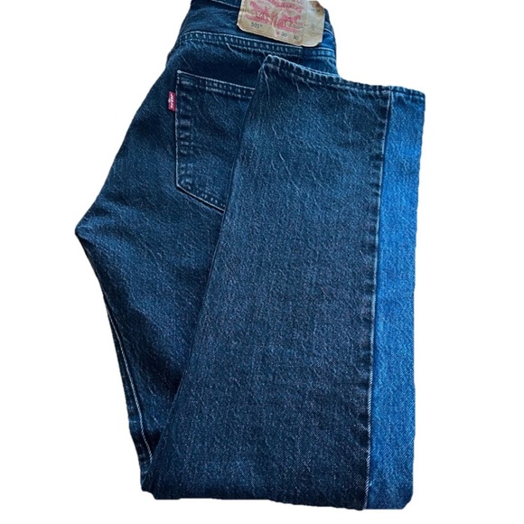 Levi’s 501 Two‑Tone Pieced Jeans 30x30 Dark Rinse 00501‑2764 - Picture 2 of 12